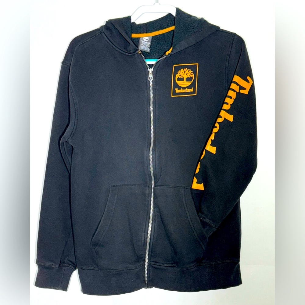 Timberland Full Zip Black Hoodie Youth Size XL (18-20)